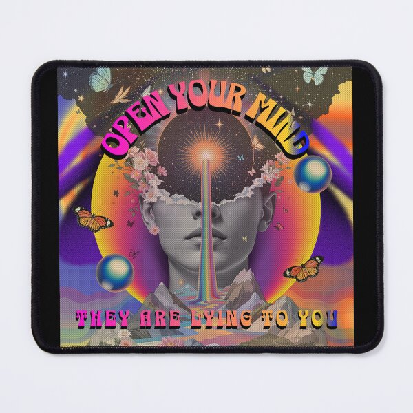 Item preview, Open Your Mind – Psychedelic Trippy Political Art designed and sold by BadLlamaDesigns.