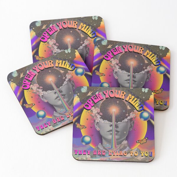 Item preview, Open Your Mind – Psychedelic Trippy Political Art designed and sold by BadLlamaDesigns.