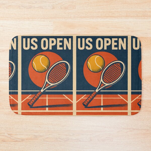 Aperçu de l'œuvre Affiche vintage de l'US Open de tennis | T-shirt sport rétro créée et vendue par BRAINROTWEAR.