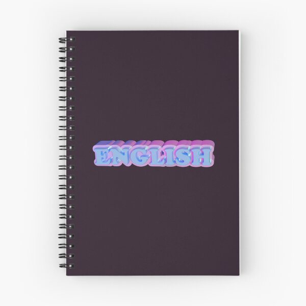 Item preview, School subjects label English metallic pink and blue designed and sold by MyYellowBird.