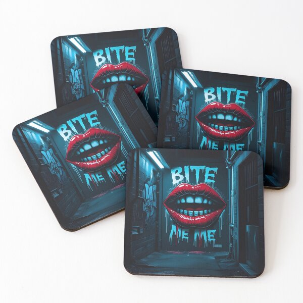 Item preview, Bite Me – Vampire Lips Horror Street Art Halloween Design designed and sold by GrafteesGlow.