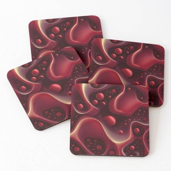 Item preview, Y2K Red Chrome Liquid Futuristic Pattern II designed and sold by Velvetcosmonova.