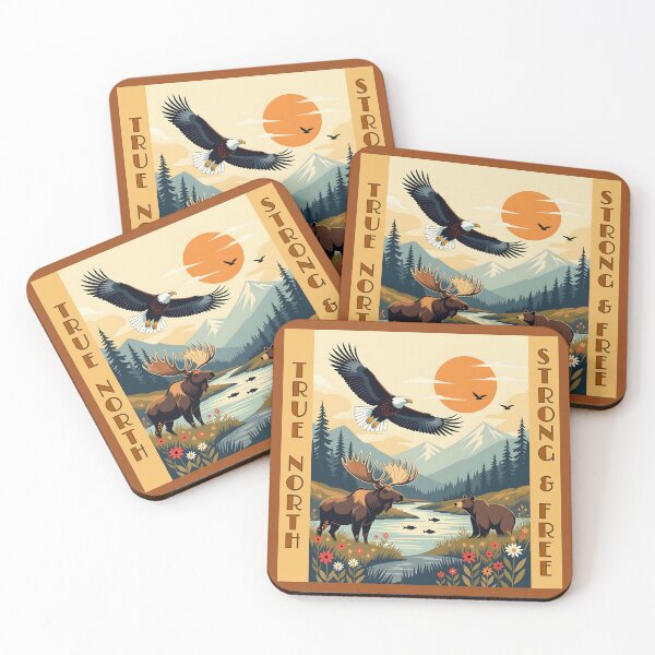 Item preview, True North Strong And Free In The Wild With Words designed and sold by Leslie Montgomery Art.