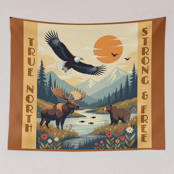 Item preview, True North Strong And Free In The Wild With Words designed and sold by Finding Fortuity.