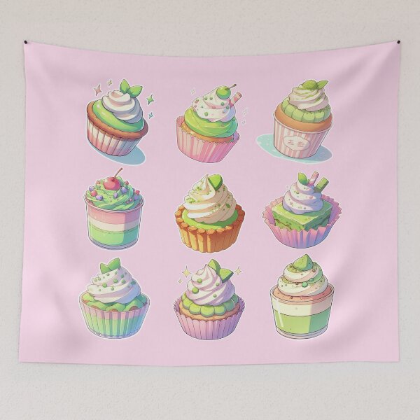 Item preview, Kawaii Matcha Dessert – Cute Japanese Anime Manga Style Sweets designed and sold by Sugar Wisdom .