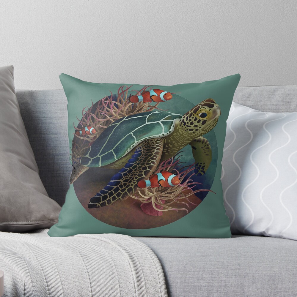 Three Clowns and the Master Showman Throw Pillow