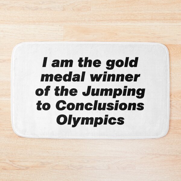 Item preview, Gold winner of jumping to conclusions olympics designed and sold by Shubi.