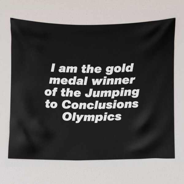 Item preview, Gold winner of jumping to conclusions olympics designed and sold by Shubi.