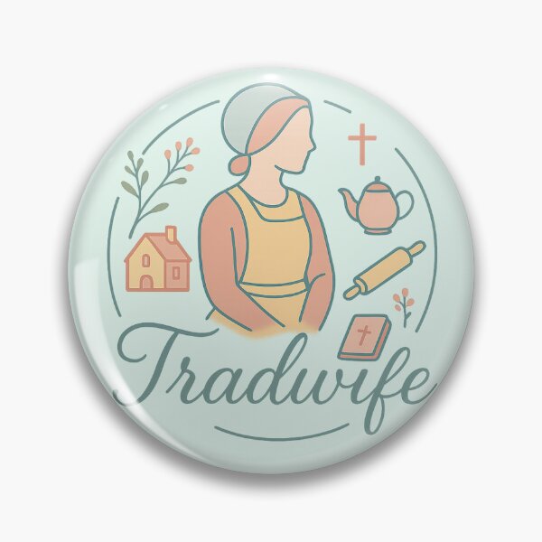 Item preview, Tradwife Logo | Homemaker Badge | Vintage Cottage Aesthetic designed and sold by Feline Rockstars.