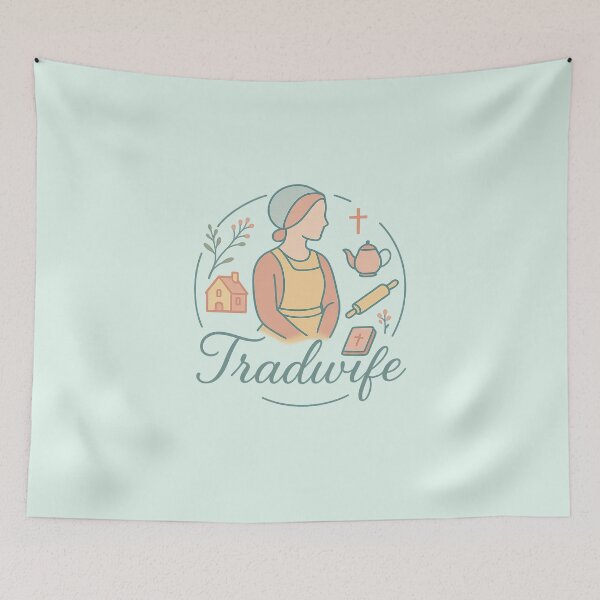 Item preview, Tradwife Logo | Homemaker Badge | Vintage Cottage Aesthetic designed and sold by Feline Rockstars.
