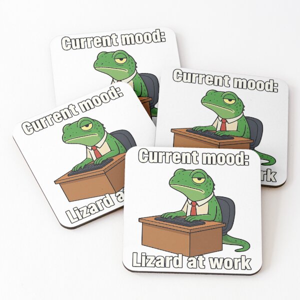 Item preview, Current Mood Lizard Meme | Funny Office Work Cartoon designed and sold by Sitred123.