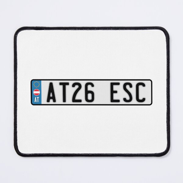 Item preview, ESC licence plate [2026, Vienna] designed and sold by lazarusheart.