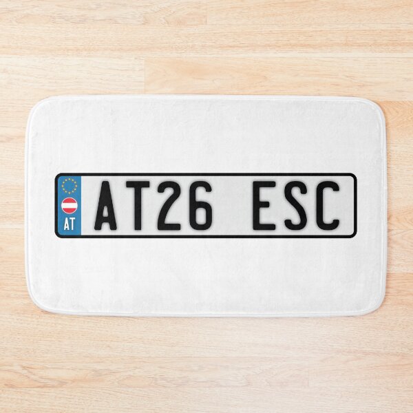 Item preview, ESC licence plate [2026, Vienna] designed and sold by lazarusheart.