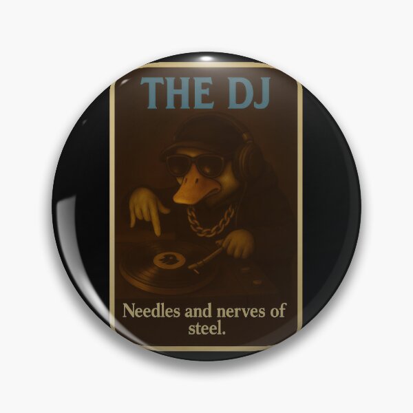 Item preview, The Duck DJ Vintage Vinyl Turntable Poster  designed and sold by TeeTimeTreasure.
