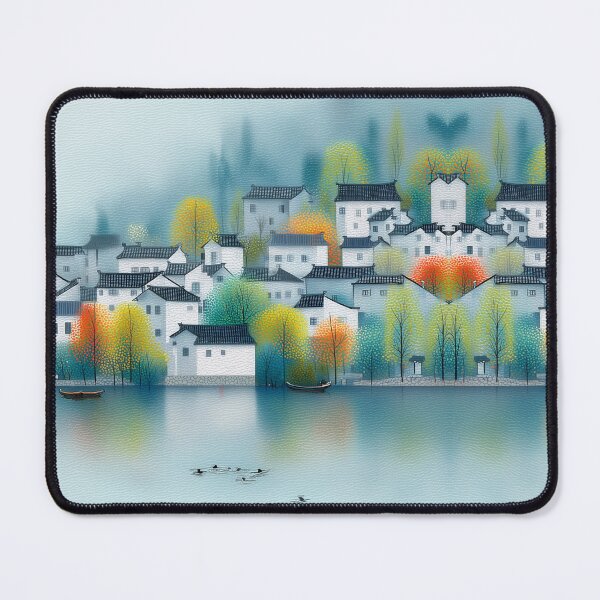 Item preview, Chinese calm landscape painting bank of a lake  designed and sold by Artania21.