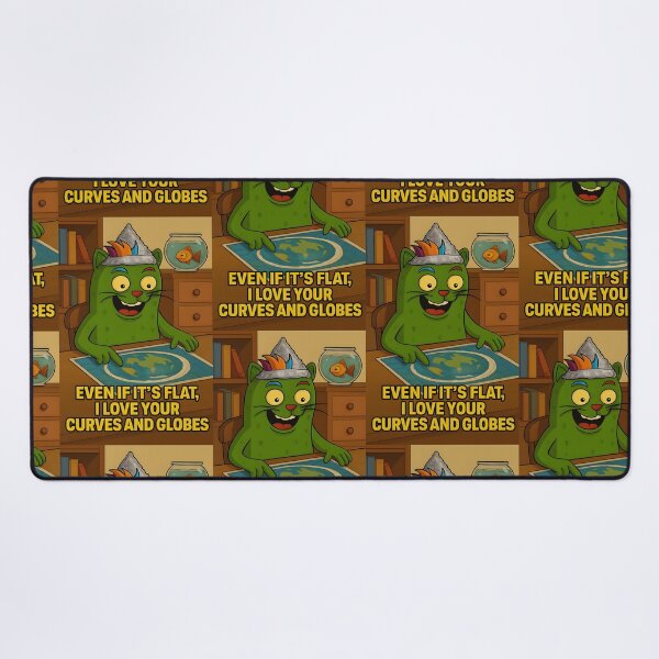 Item preview, Flat Earth Cat Conspiracy – Tin Foil Hat Humor designed and sold by AgonGM.