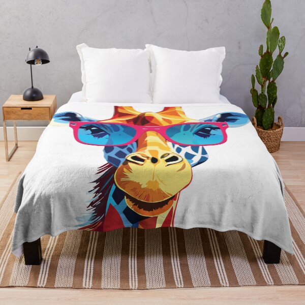 Item preview, Cool Colorful Giraffe in Sunglasses – Pop Art Animal Illustration designed and sold by Wild and Still Studio.