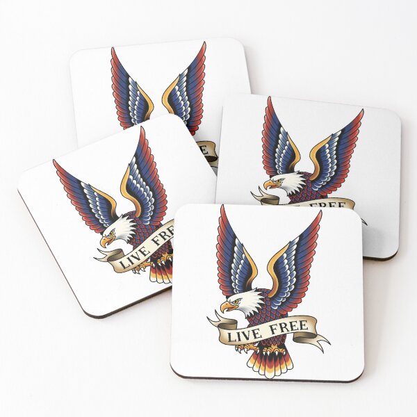 Item preview, Live Free Eagle Tattoo  designed and sold by P1yu5h.