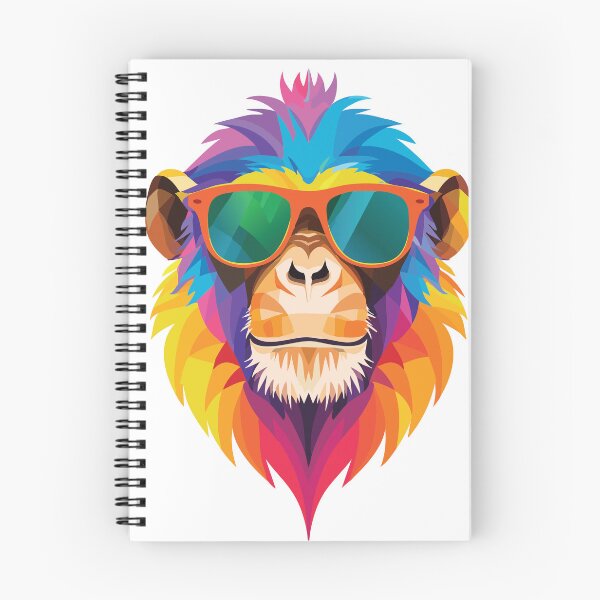 Item preview, Cool Colorful Monkey in Sunglasses – Pop Art Animal Illustration designed and sold by Wild and Still Studio.