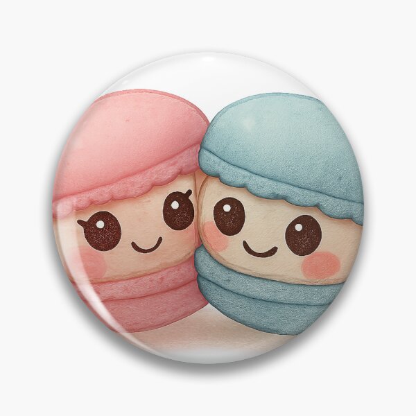 Item preview, Love Macarons – Kawaii Pink & Blue Duo designed and sold by ReineDingo.
