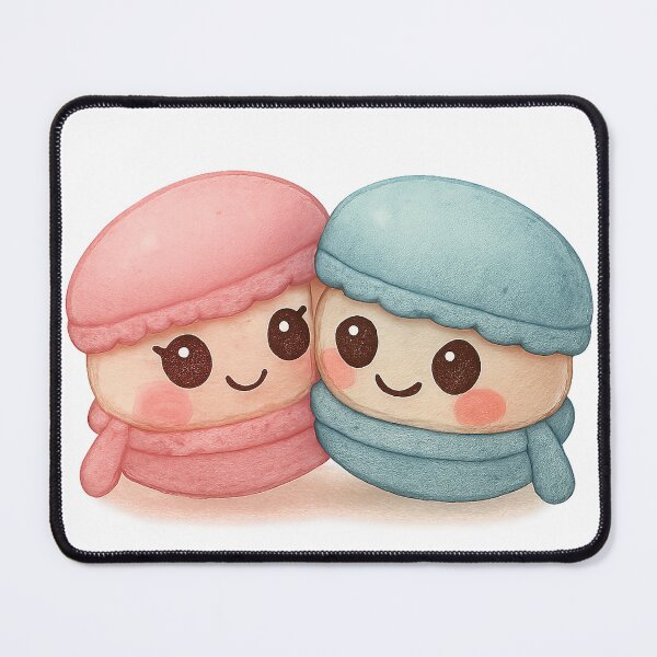Item preview, Love Macarons – Kawaii Pink & Blue Duo designed and sold by ReineDingo.