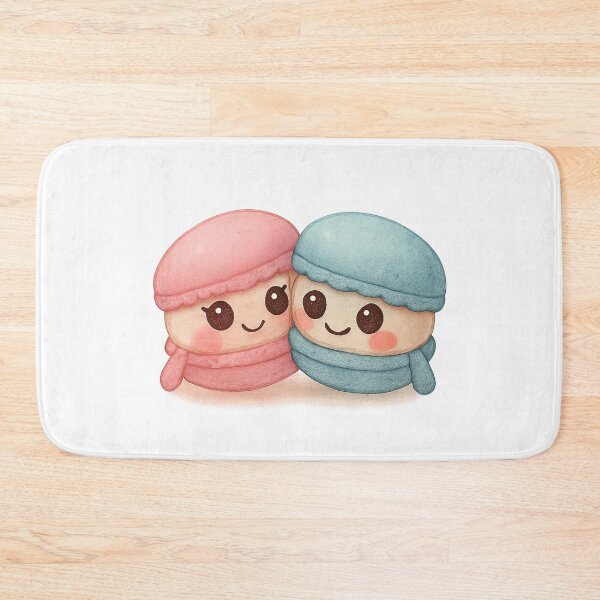 Item preview, Love Macarons – Kawaii Pink & Blue Duo designed and sold by ReineDingo.
