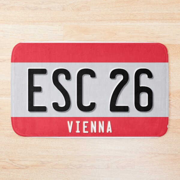 Item preview, ESC number plate [2026, Vienna] designed and sold by lazarusheart.