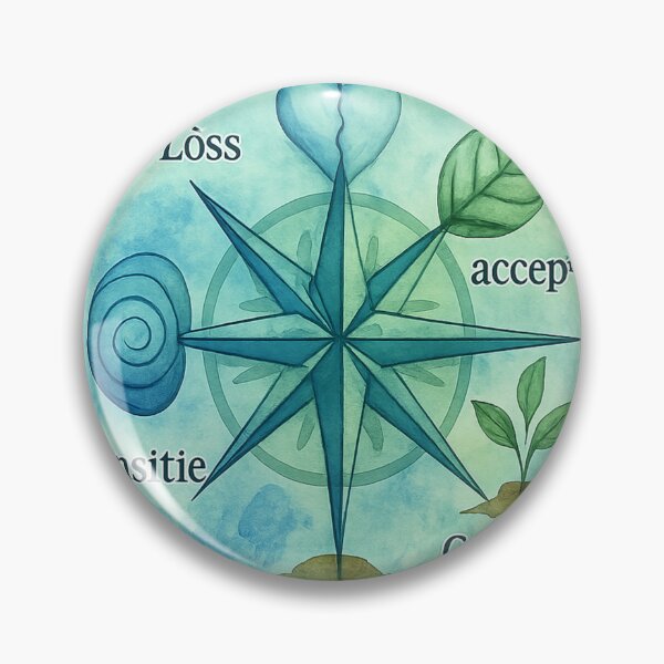 Item preview, Grief Process Navigator - Bereavement Counseling Art - Therapist Office Decor | FSA Eligible designed and sold by TONSNAP.