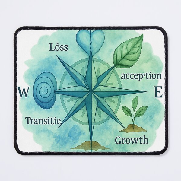 Item preview, Grief Process Navigator - Bereavement Counseling Art - Therapist Office Decor | FSA Eligible designed and sold by TONSNAP.