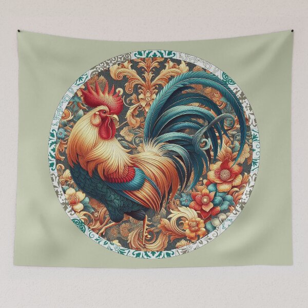 Item preview, Thai Motifs and the Rooster: A Cultural Fusion   designed and sold by Vanich-Panich.