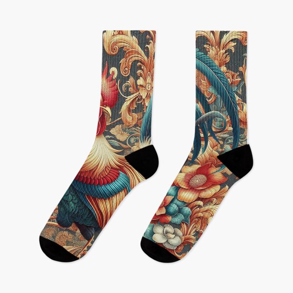 Item preview, Thai Motifs and the Rooster: A Cultural Fusion   designed and sold by Vanich-Panich.