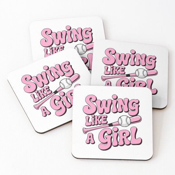 Item preview, Swing Like A Girl! Pink Baseball Girlie designed and sold by PMCreative.