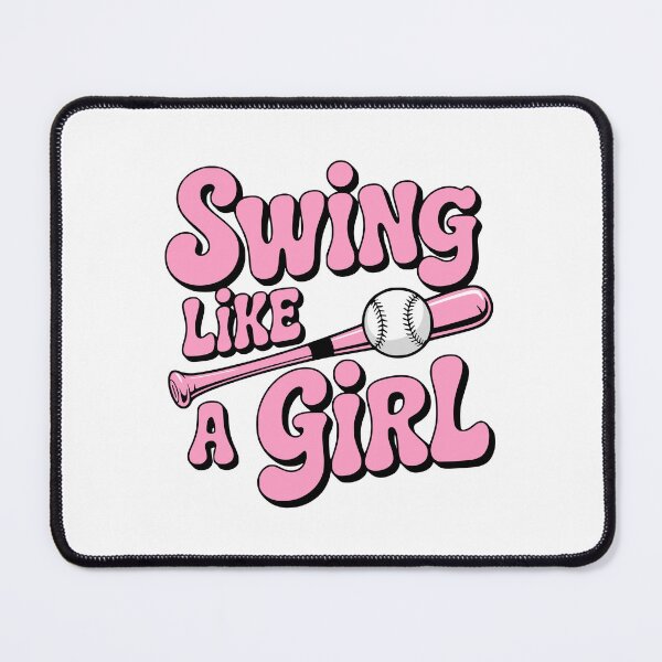 Item preview, Swing Like A Girl! Pink Baseball Girlie designed and sold by PMCreative.