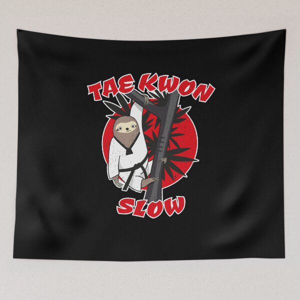 Item preview, Tae Kwon Slow Funny Martial Art Sloth Pun designed and sold by propellerhead.