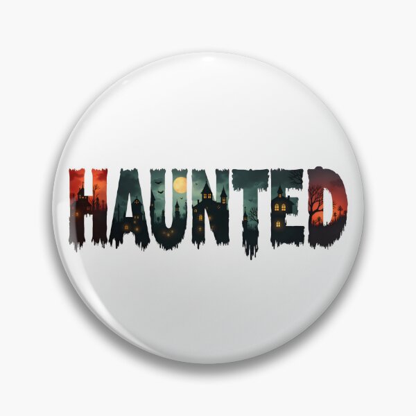 Item preview, Haunted Spooky Houses Inside Creepy Dripping Haunted Text designed and sold by HasHs.