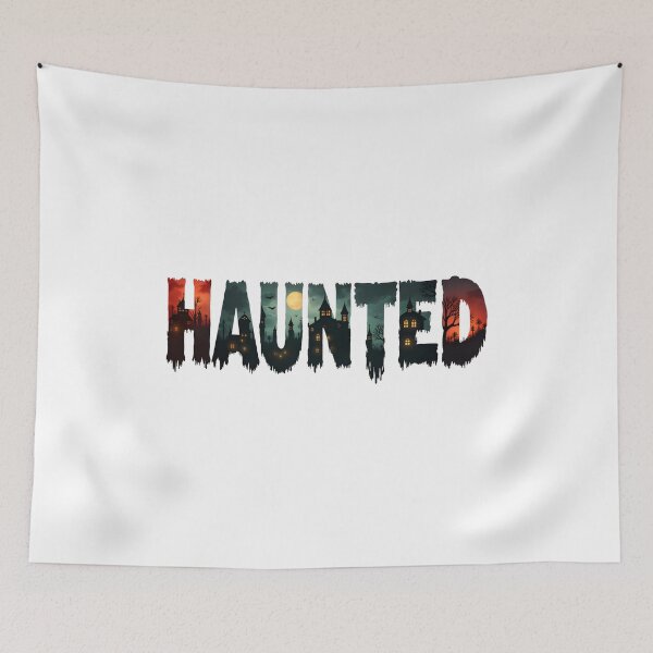Item preview, Haunted Spooky Houses Inside Creepy Dripping Haunted Text designed and sold by HasHs.