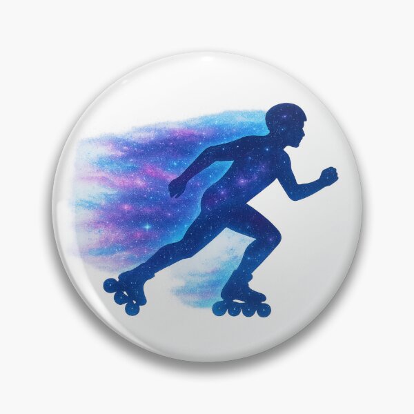 Item preview, Galaxy Inline Skate Trails – Cosmic Rollerblading Design designed and sold by NovaMoodCo.