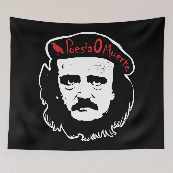 Item preview, Poesia O Muerte Che Guevarra Style - Edgar Allen Poe Raven art Design For all shirt colors version designed and sold by pelagio.