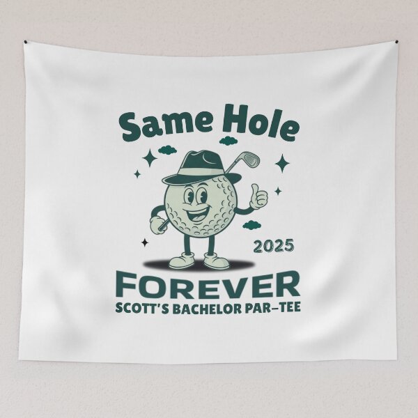 Item preview, Same Hole Forever Bachelor Party Custom Golf Bachelor Party Merch Groomsman Matching Party  The Guys Weekend Groomsman Gift designed and sold by MotivaChic.