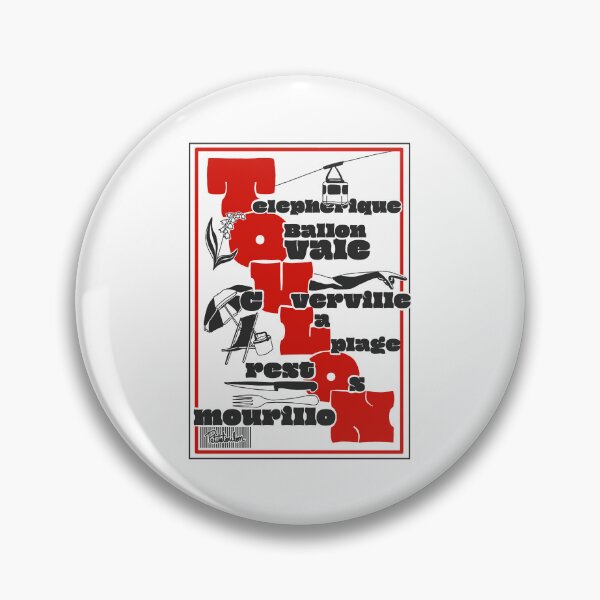 Item preview, What to do in Toulon, red and black symbols designed and sold by petiteToulon.