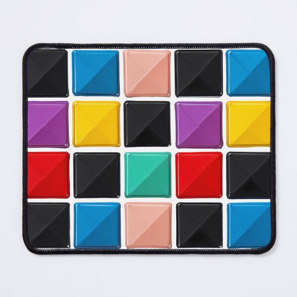 Item preview, Glossy Color Grid — Retro Arcade Blocks Pattern designed and sold by ibo-odi-SW.