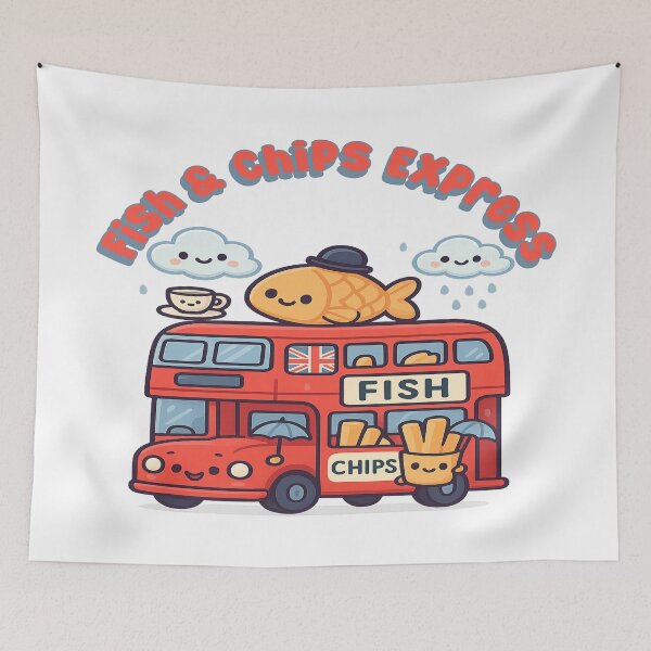 Item preview, London Fish & Chips Food Truck designed and sold by Globalcitytees.