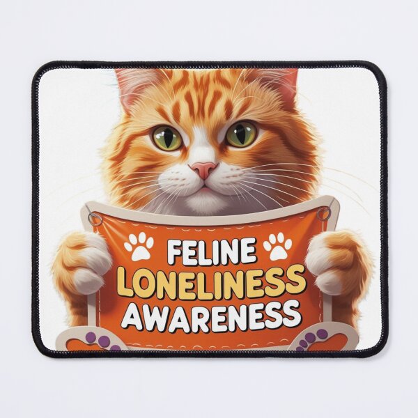 Item preview, Logan Meows Feline Loneliness Awareness designed and sold by Lyonsse.