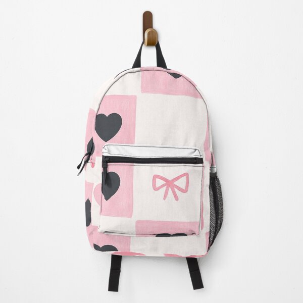 Item preview, Pink Aesthetic Checkerboard with Hearts and Bows designed and sold by Doodle Drift .