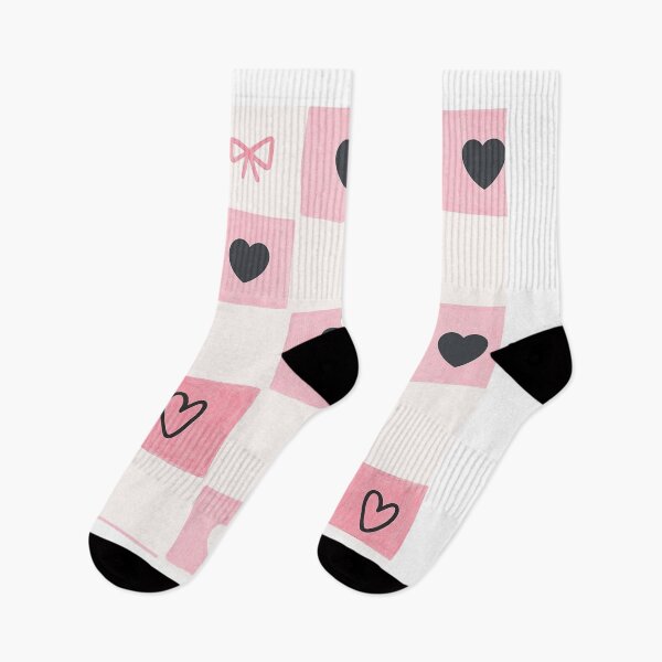 Item preview, Pink Aesthetic Checkerboard with Hearts and Bows designed and sold by Doodle Drift .