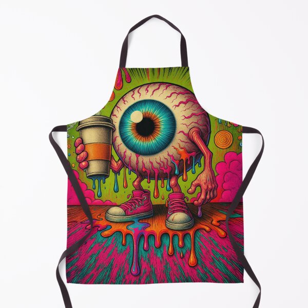 Item preview, Psychedelic Eyeball Coffee Monster | Trippy Surreal Pop Art designed and sold by A Wayward Birds Production.