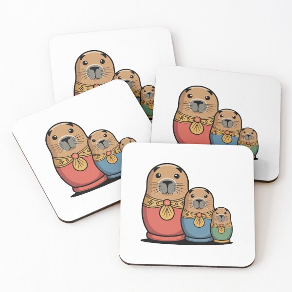 Item preview, Retro Capybara Matryoshka Babushka – Quirky Russian Nesting Doll Design designed and sold by Okada's t-shirts & accessories.