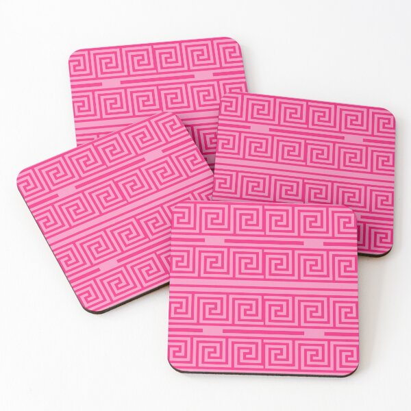 Item preview, Pink Background Pink Greek Key Fret Design  designed and sold by PatternTitan.