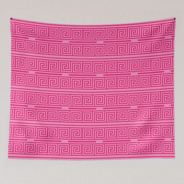 Item preview, Pink Background Pink Greek Key Fret Design  designed and sold by PatternTitan.