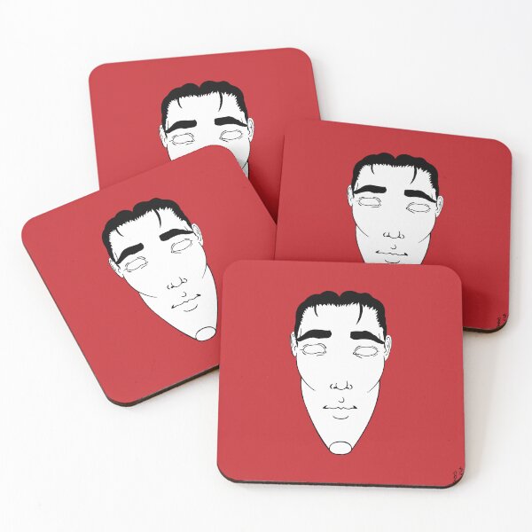 Item preview, Copie de Copie de Copie de Portrait Rouge 10bis (simple, centré), tête, noir, blanc designed and sold by EBFCDesigns.